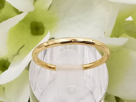 RVS goudkleurig minimalistische ring , Motief.