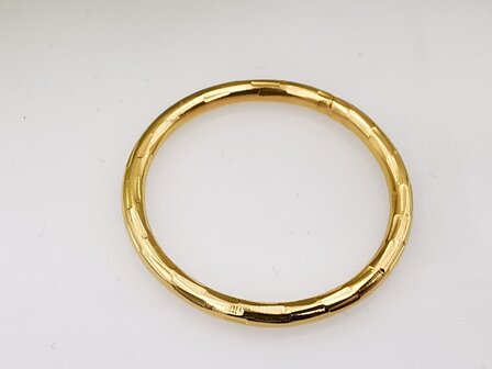 RVS goudkleurig minimalistische ring , Motief.