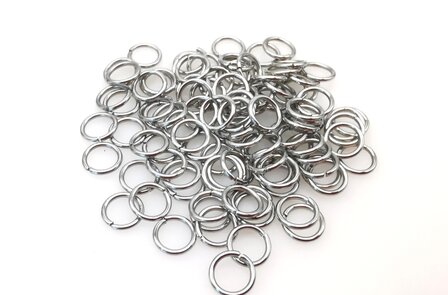 200- Edelstahl- offene Ringe -6mm- Schmuckherstellung- Schmuckaugen- Biegbare Ringe