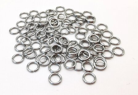 200 offene Biegeringe aus Edelstahl 5 mm, Biegeringe zur Schmuckherstellung
