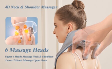 Nackenmassageger&auml;t Shiatsu Massageger&auml;t Mit W&auml;rmefunktion Schultermassage