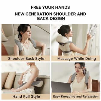 Nackenmassageger&auml;t Shiatsu Massageger&auml;t Mit W&auml;rmefunktion Schultermassage