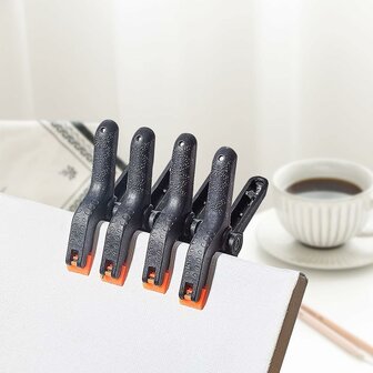 6&quot; krachtige kunststof veerklem, marktklem, zeilklem, marktkraam, zwart