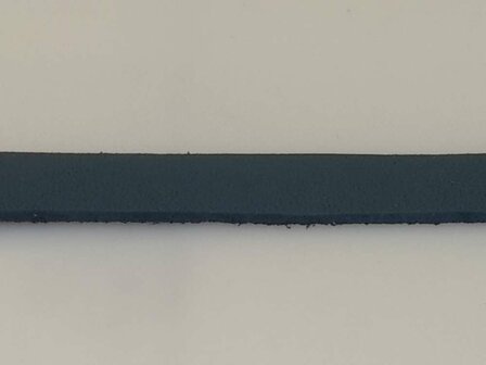Glad leren Armband, blauw, smal, magneetsluiting