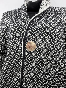 Magneet, broche, rond, levensspiraal, goudkleurig voor omslagdoek, sjaal en vest te sluiten.