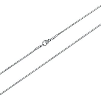 RVS slangenketting L45 cm D 0.9 mm