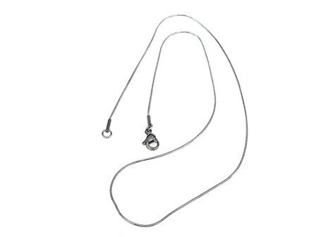 RVS slangenketting L60 cm D 0.9 mm