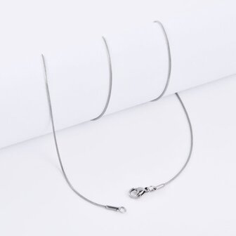 RVS slangenketting L70 cm D 0.9 mm