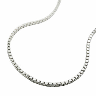 Ketting RVS Venetiaanse schakel Zilverkleurig L 70cm 