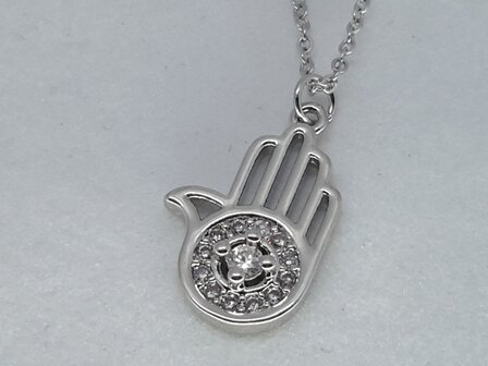 Ketting - RVS - Hamsa hand