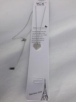 Ketting RVS met een hanger in de vorm Hartje