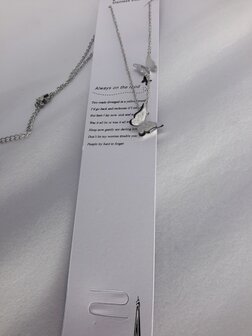 VlinderKetting RVS met 2D vlinderhanger
