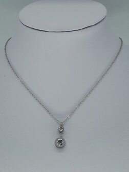 Ketting RVS ronde hanger Romeinse cijfers op de rand