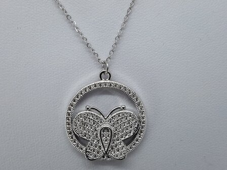 Vlinderdesign ronde hanger met schakelketting