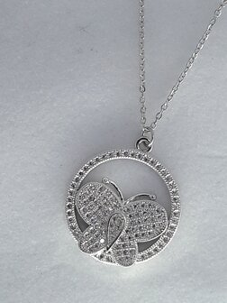 Vlinderdesign ronde hanger met schakelketting