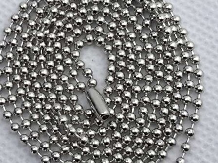 Kugelkette , Edelstahl, Farbe Silber.