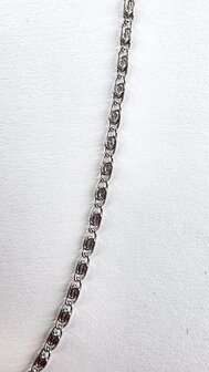 Ketting, RVS, Griekse schakelketting, L 50 cm