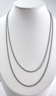 Ketting, RVS, Griekse schakelketting, L 50 cm