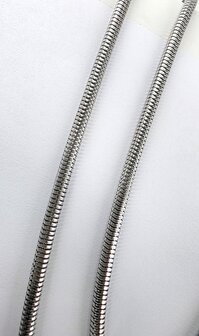 Halsketting, Collier RVS Ronde Slangenketting L 45 cm