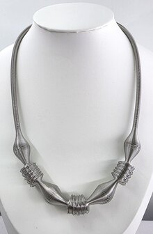 Collier rvs Moderne Spiraalvormig draad Stretch L 50 cm