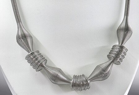 Collier rvs Moderne Spiraalvormig draad Stretch L 50 cm