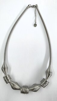 Collier rvs Moderne Spiraalvormig draad Stretch L 50 cm