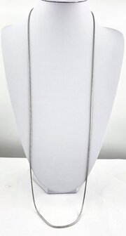 Halsketting RVS Slangen design Zilverkleur L 90cm * Br 2mm