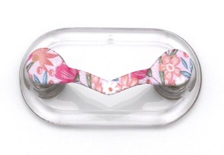 Magnetische brillenhouder Kleur roze bloemetjes