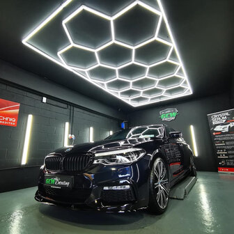 Hexagon ledverlichting voor oa garage, werkplaats, kapsalon, fitness ruimte, energiezuinig,  aluminium frame, kunststof kap
