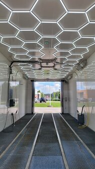 Hexagon ledverlichting voor oa garage, werkplaats, kapsalon, fitness ruimte, energiezuinig,  aluminium frame, kunststof kap