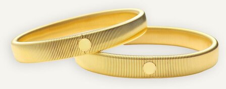 Paar goldfarbene H&uuml;lsenhalter 20 cm