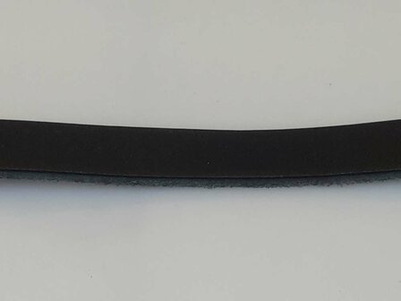 Kinderarmband aus Leder, Gr&ouml;&szlig;e L (15,5 cm), schwarz &ndash; schmal und glatt