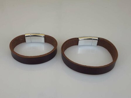 Kinderarmband aus Leder, 15,5 cm, braun &ndash; klein und glatt
