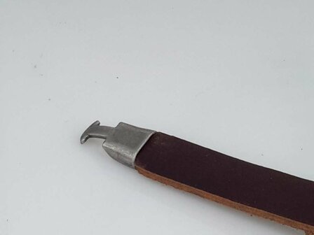 Lederarmband, L 20 cm, Metallplatte, braun