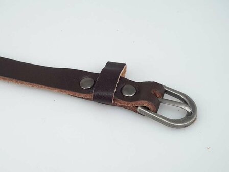 Set mit 3 schmalen Lederarmb&auml;ndern &ndash; glatt, schwarz oder braun