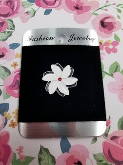Melati Erinnerungssymbol Pin mit Magnet silberfarben