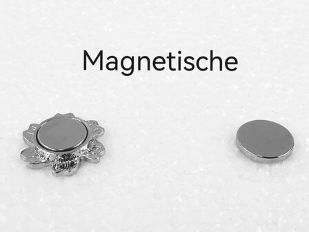 Melati Erinnerungssymbol Pin mit Magnet silberfarben