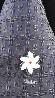 Melati Erinnerungssymbol Pin mit Magnet silberfarben