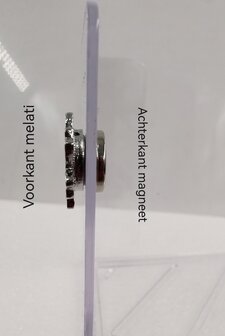 Melati Erinnerungssymbol Pin mit Magnet goldfarben