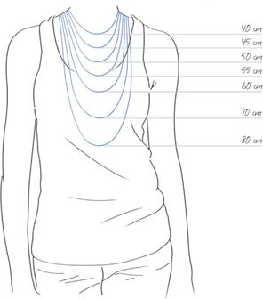 RVS Goudkleurige twisted ketting Lengte 50 cm