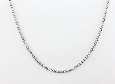 ketting L 70cm open jasseron schakels, edelstaal