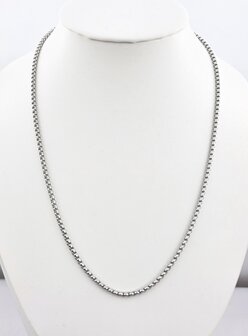 ketting L 45 cm open jasseron schakels, edelstaal