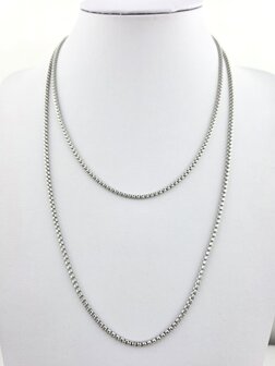 ketting L 45 cm open jasseron schakels, edelstaal