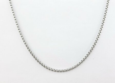 ketting L 90cm open jasseron schakels, edelstaal