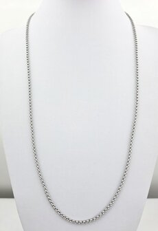 Ketting - RVS ronde schakel L 70 cm - D 2.5mm 