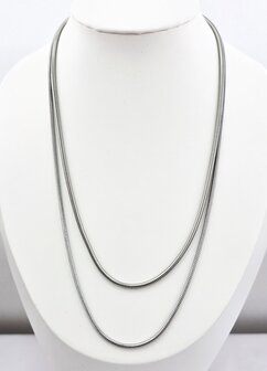 Ketting RVS Slangen design L 45 cm