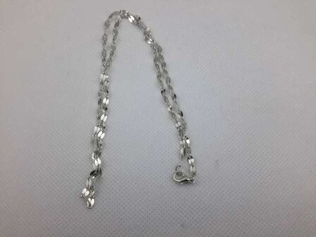 Ketting, 46 cm, zilverkleur.