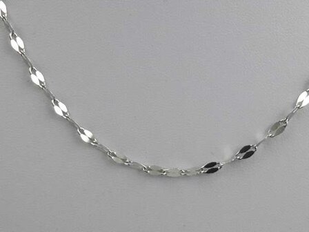 Ketting, 46 cm, zilverkleur.