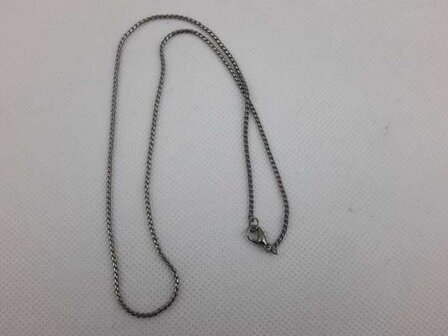 Ketting, 46 cm, zilverkleur.