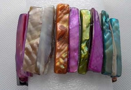 Schelp armband multi kleur.